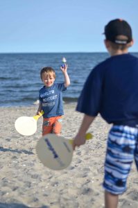 playing kadima with his brother