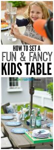 Setting a fun and fancy kids table for summer