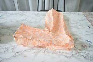 sew around the fabric seams