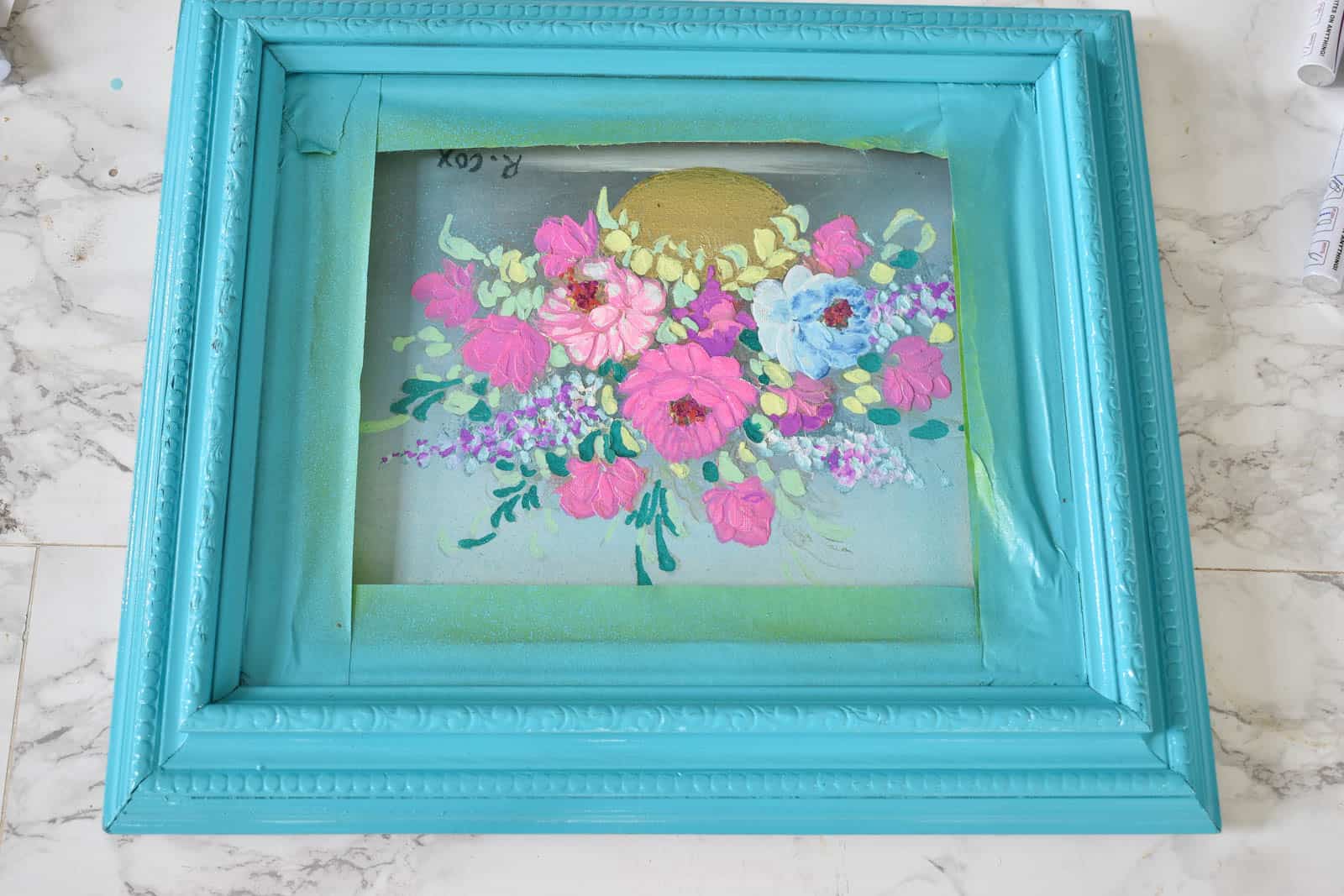 paint the frame of thrift store art