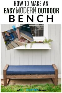 easy modern DIY backyard bench tutorial