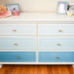 repainted ombre dresser using a finish max paint sprayer