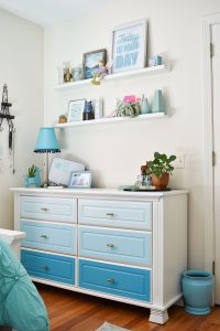 ombre dresser in little girls bedroom