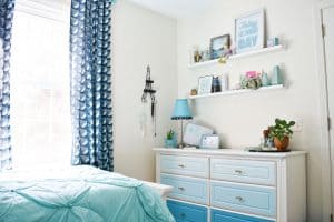 girls blue bedroom makeover