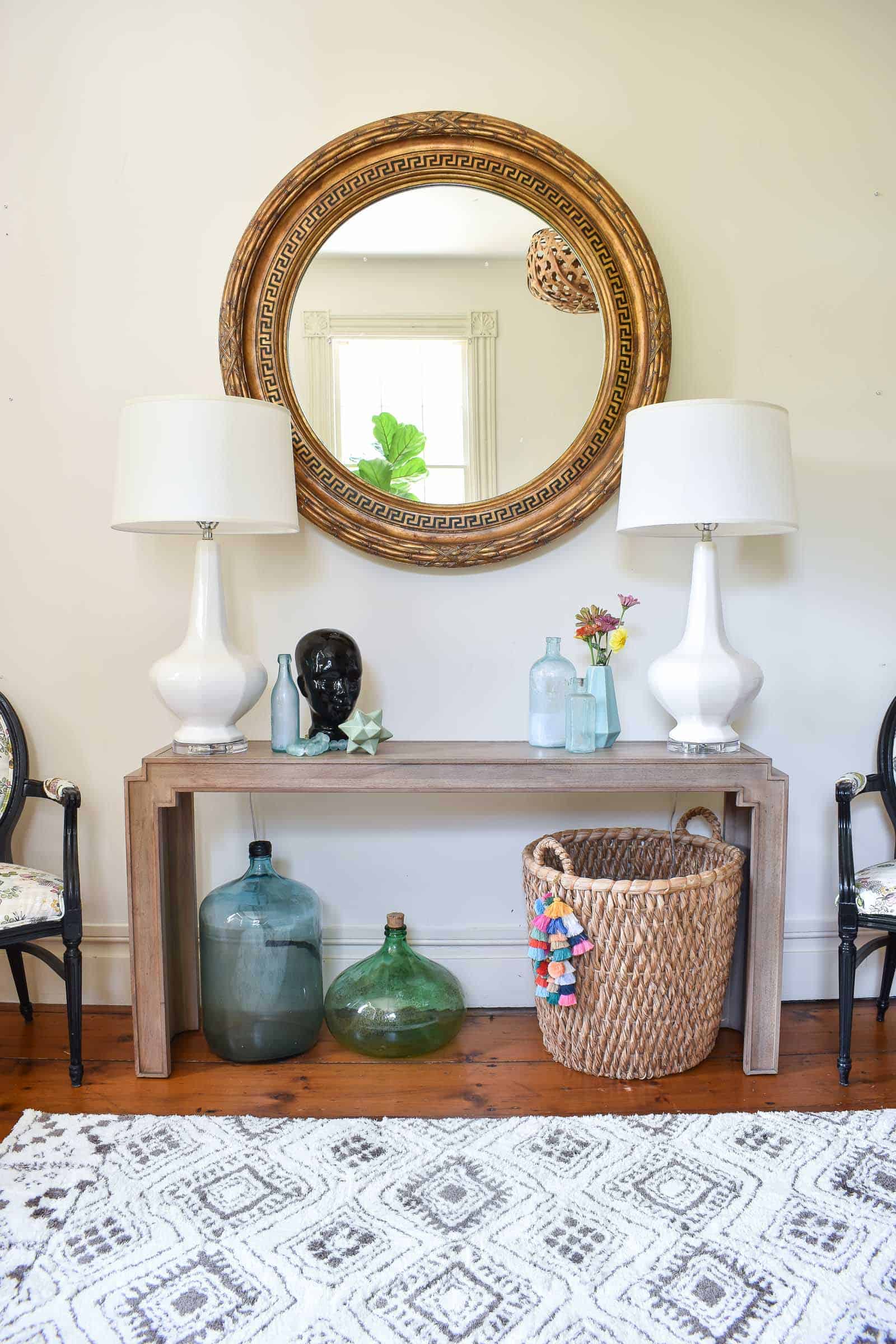 foyer space with new bassett furniture