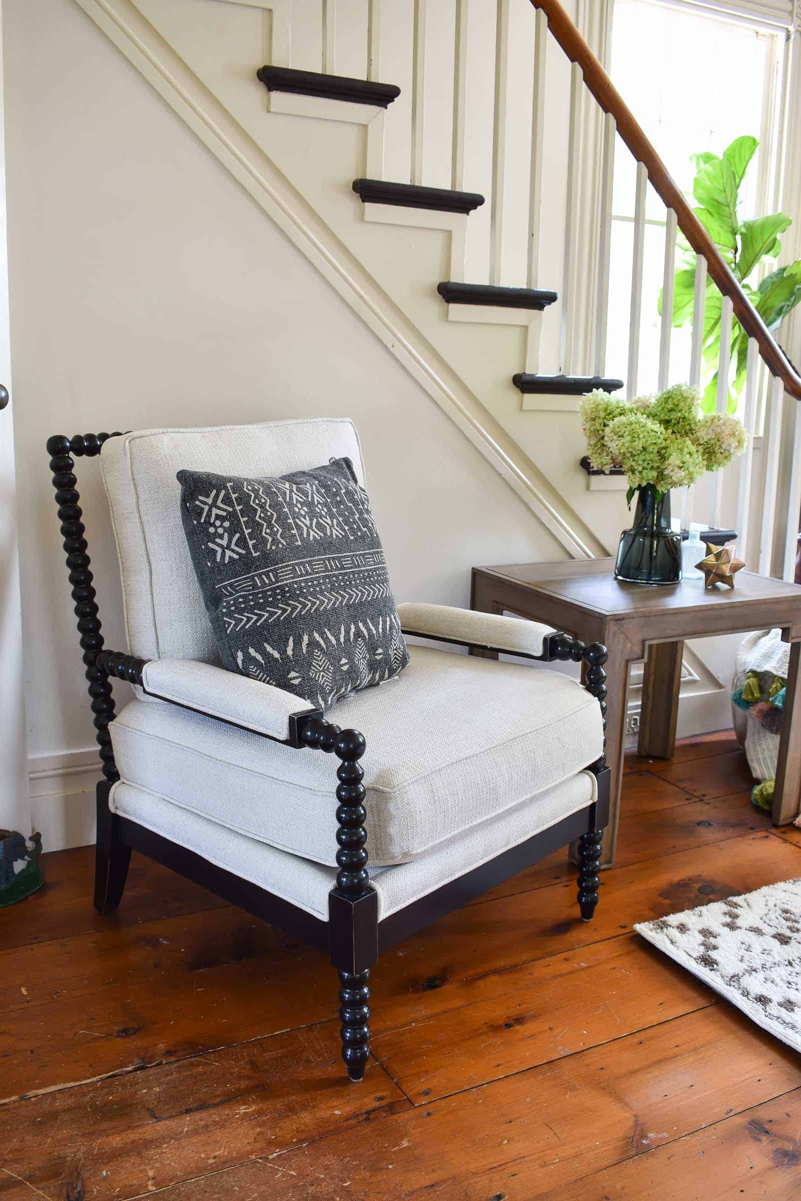 spindle chair in foyer