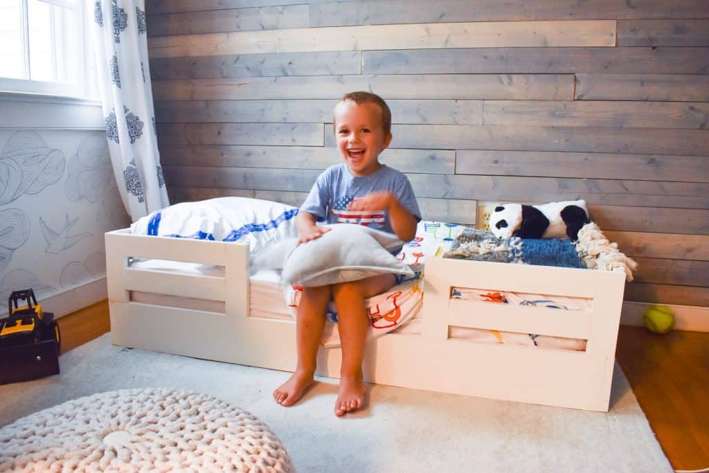 How to Build a Toddler Bed with Bed Rails At Charlotte's House