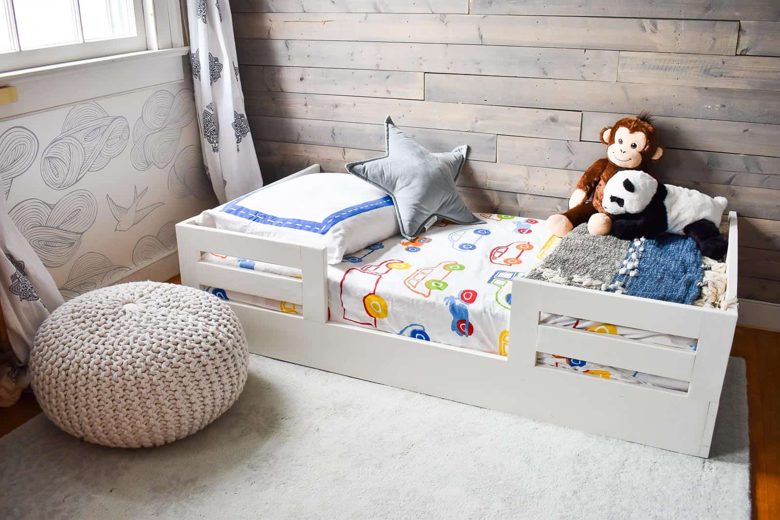toddler bed with bed rails 