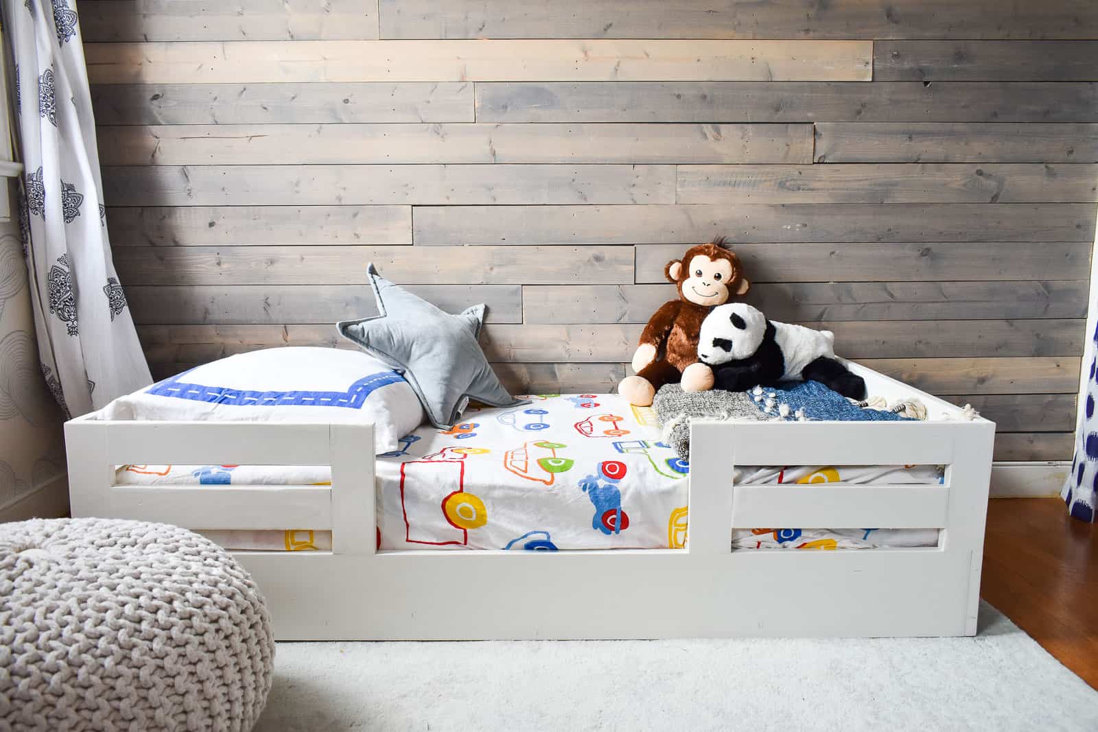 Build A Toddler Bed With Rails, Diy Twin Floor Bed With Rails
