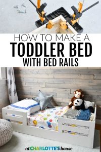 diy toddler bed with bed rails