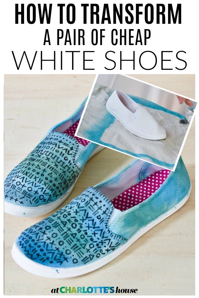 watercolor shoe makeover