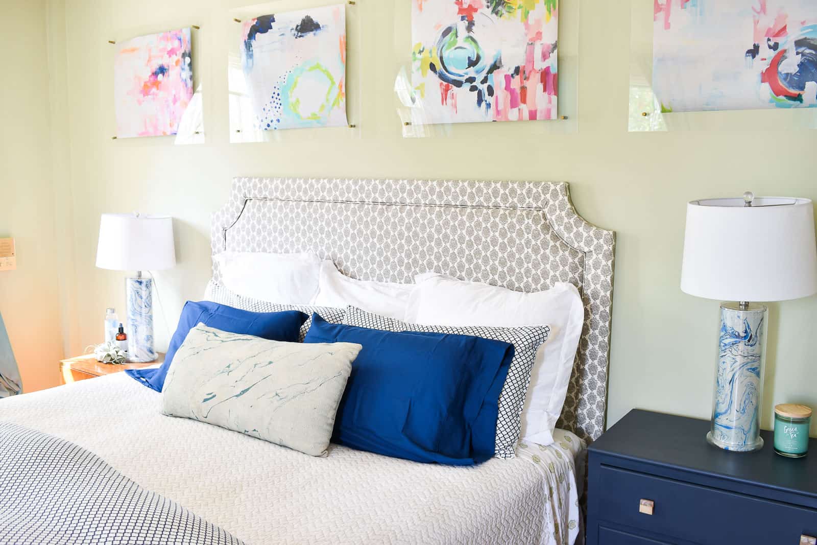 updating bedding with summer home sale