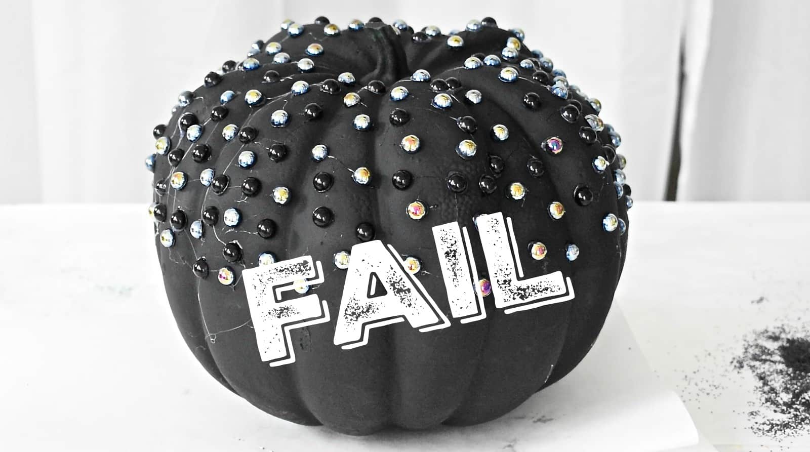 embellished black pumpkin fail