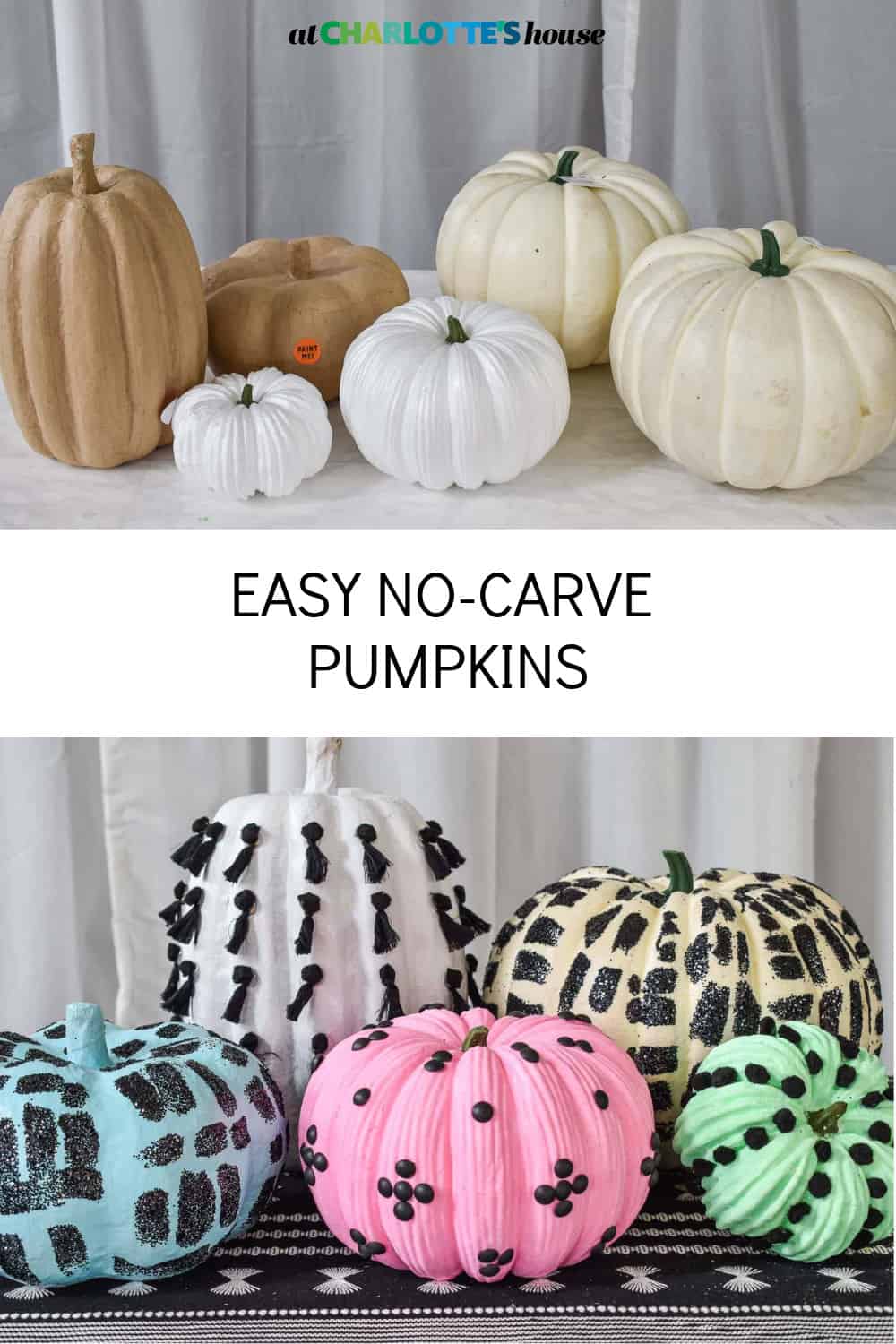 Colorful Embellished Pumpkins - At Charlotte's House