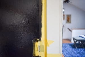 painting a chalkboard wall with FrogTape