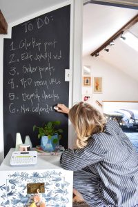 chalkboard wall with FrogTape