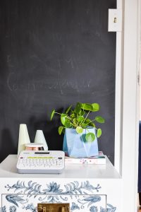 clean lines on FrogTape chalkboard wall