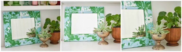 Using Paint Pouring to Decorate a Frame