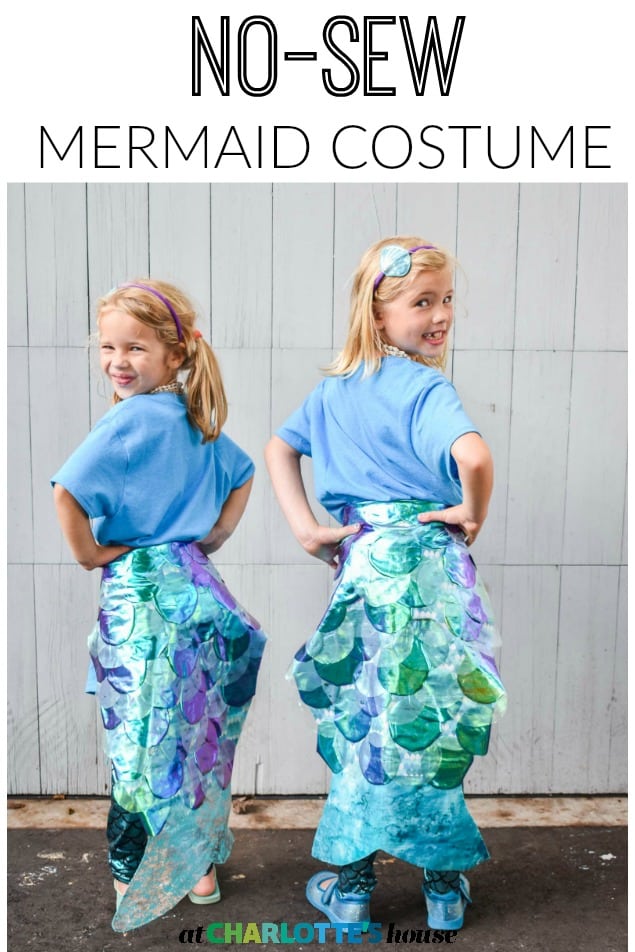 DIY Little Mermaid Costume - Cute Family Costumes - Fun Cheap or Free