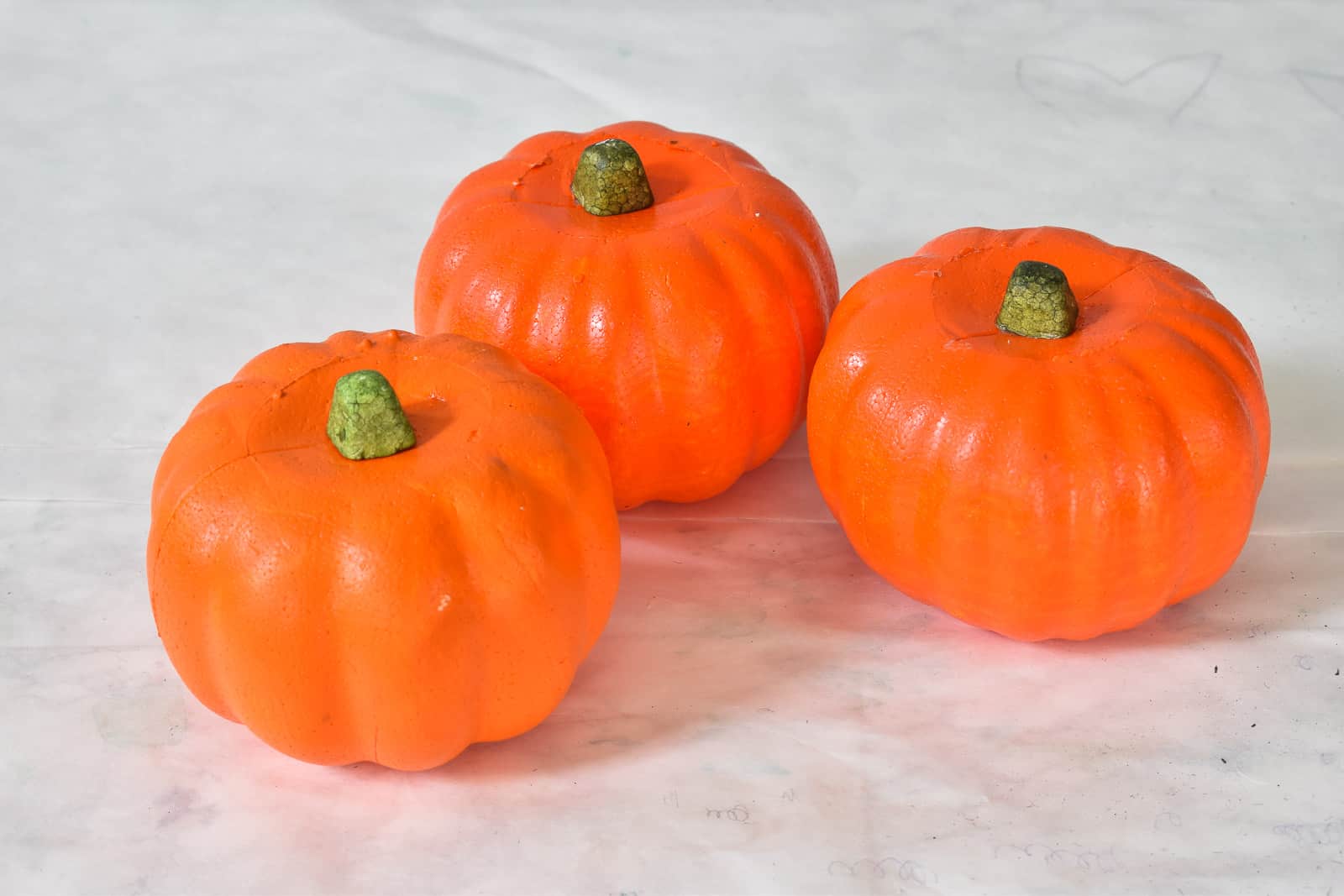 orange foam dollar tree pumpkins