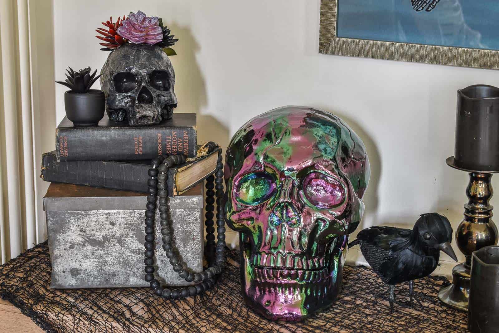 halloween foyer decor