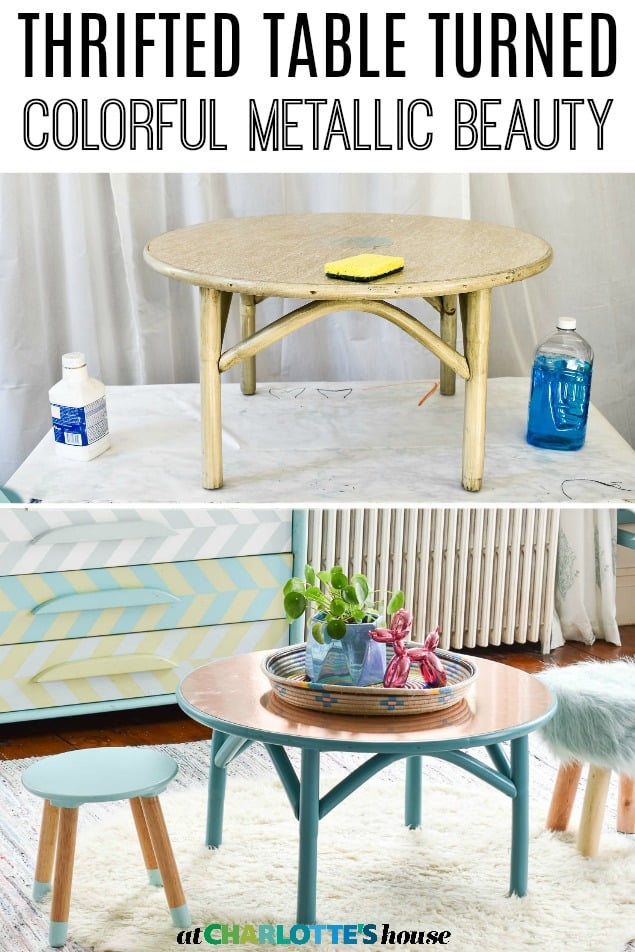 thrifted table makeover