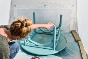 turn table to help spray paint the table