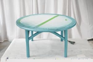 table with painted base