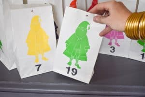 punch a hole in advent bag