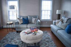 matching loveseat and sofa in living room