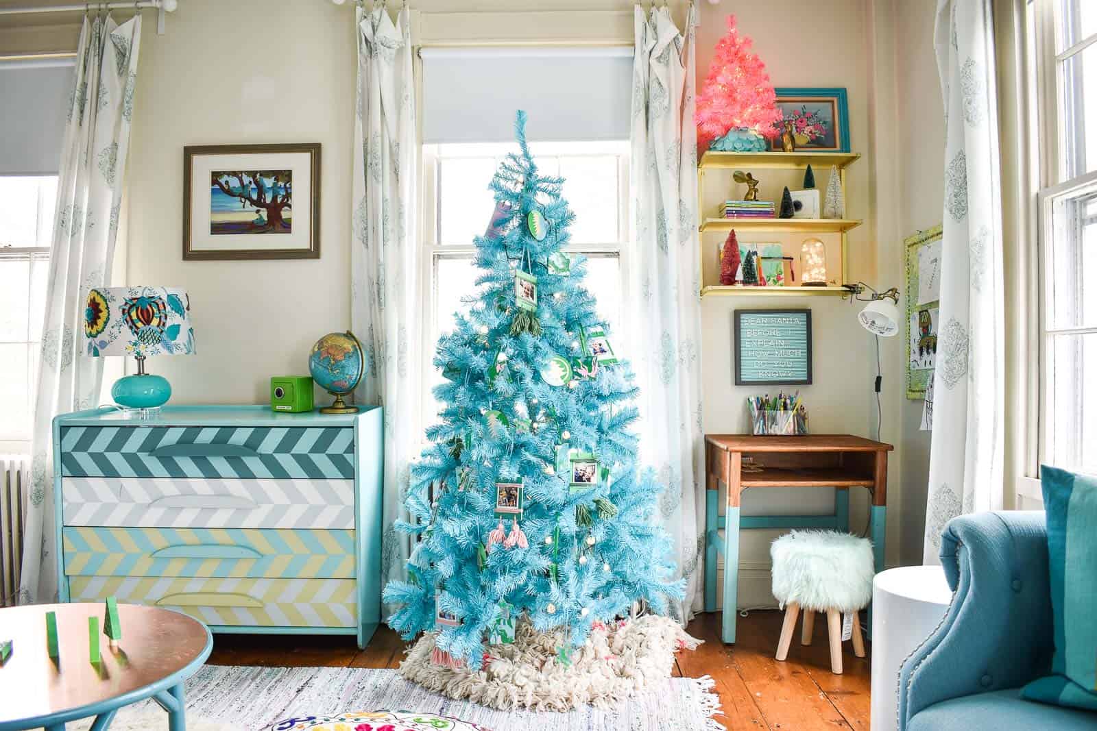 colorful kids christmas room