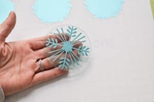 ornament with vinyl snowflake