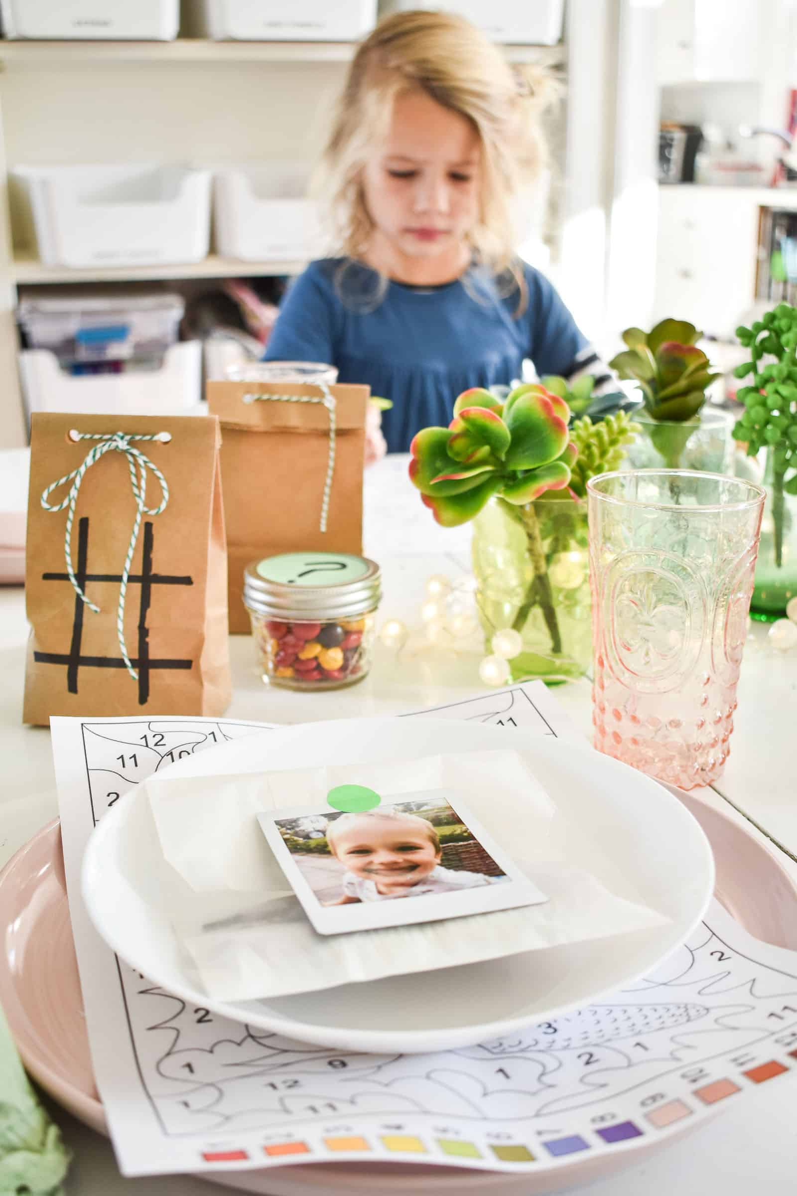 setting a fun table for kids on thanksgiving