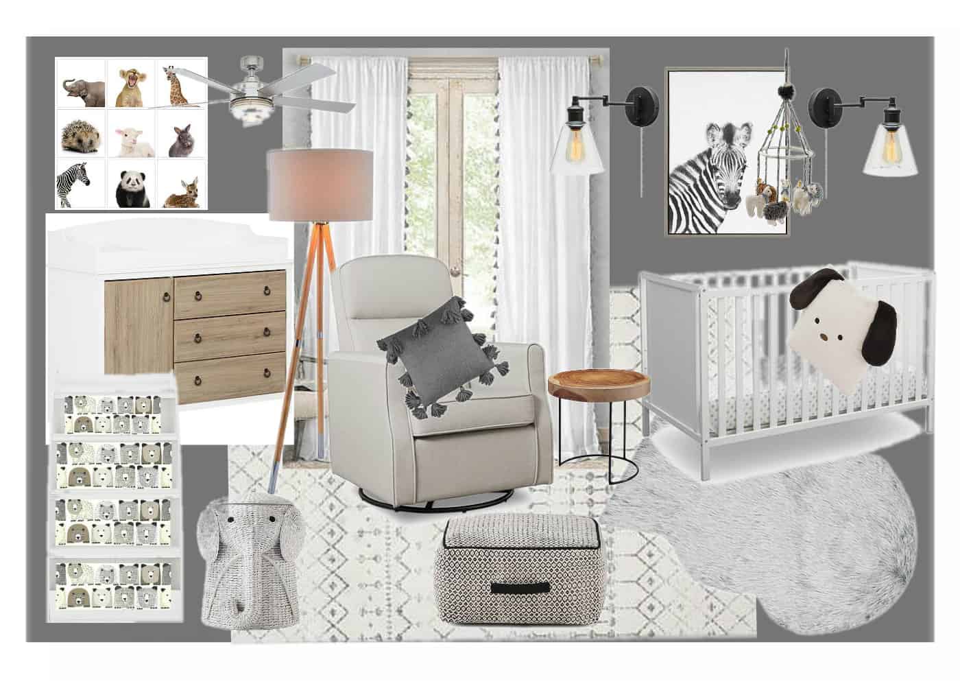 vision board for boys nursery