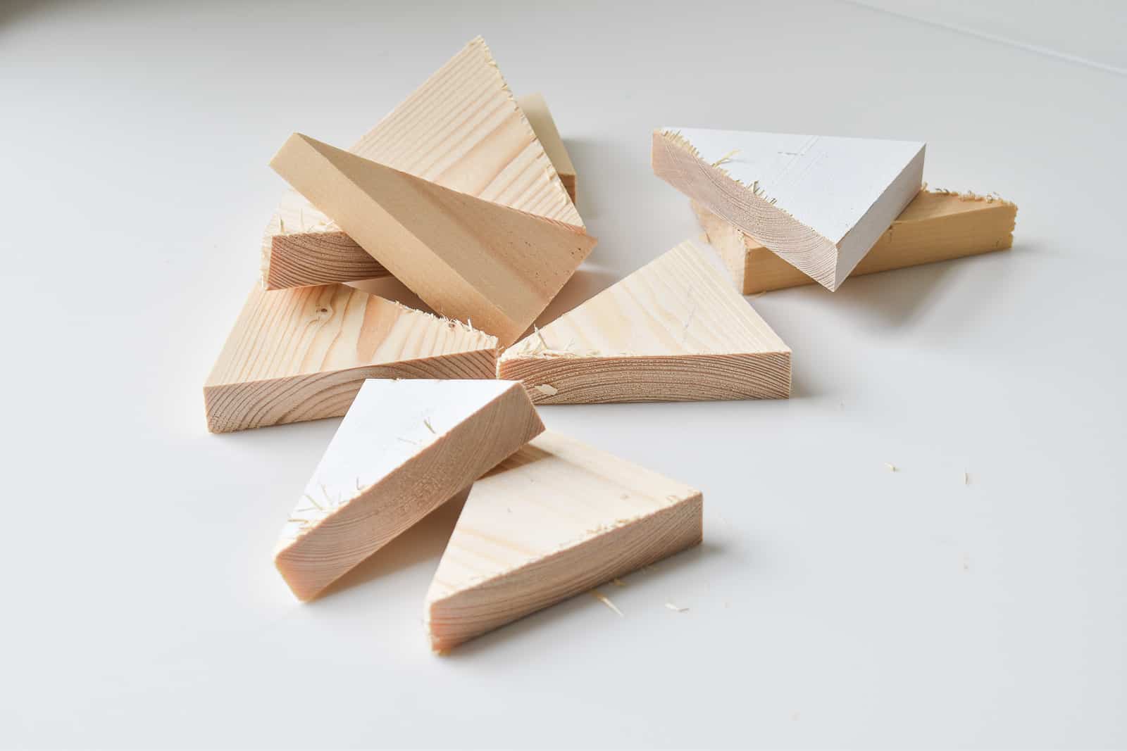 scrap wood triangles trees