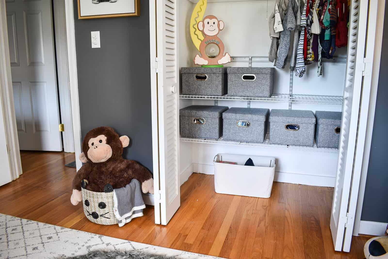 closet storage for nursery