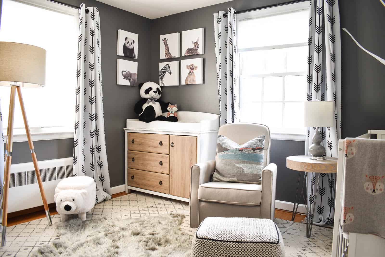 White cheap nursery nightstand