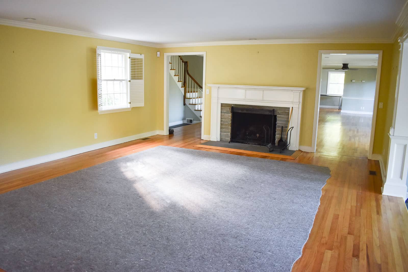 living room with fireplace