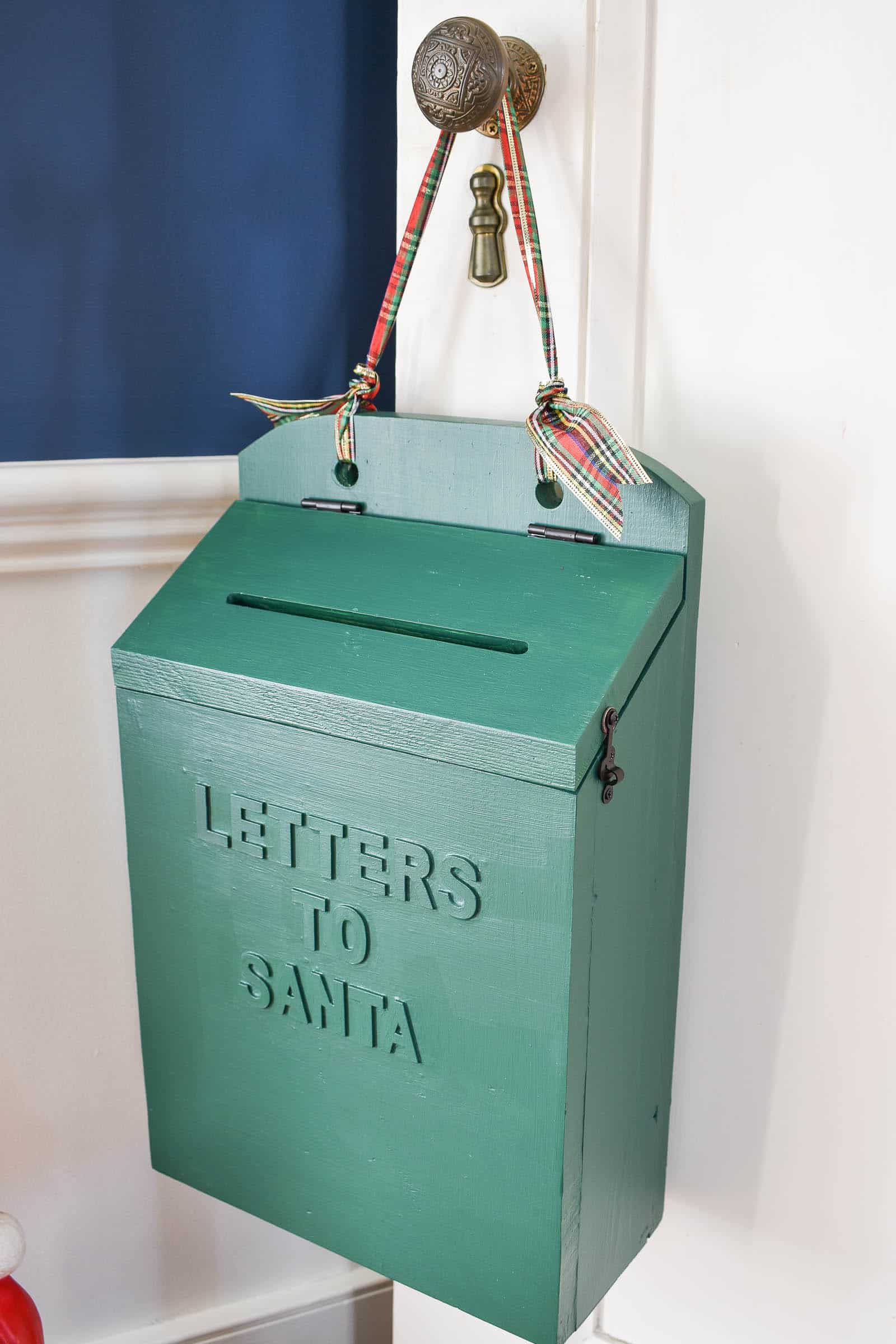 wooden diy mailbox for letters to santa