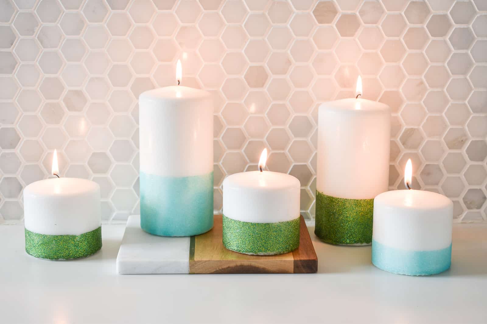 Easy Glitter Dipped Candles At Charlotte's House