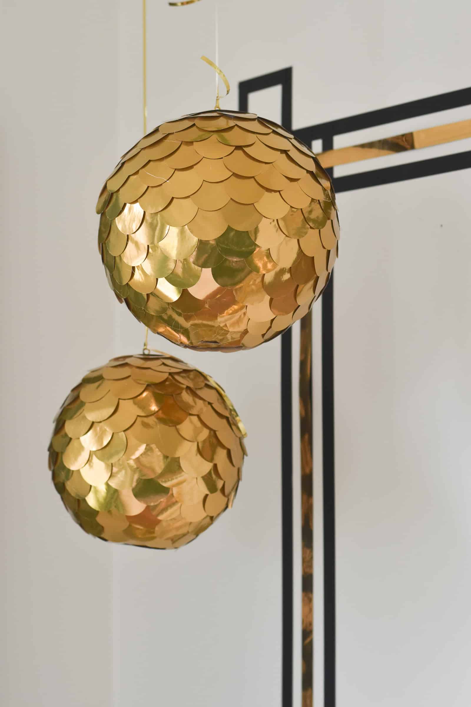 diy gold disco balls