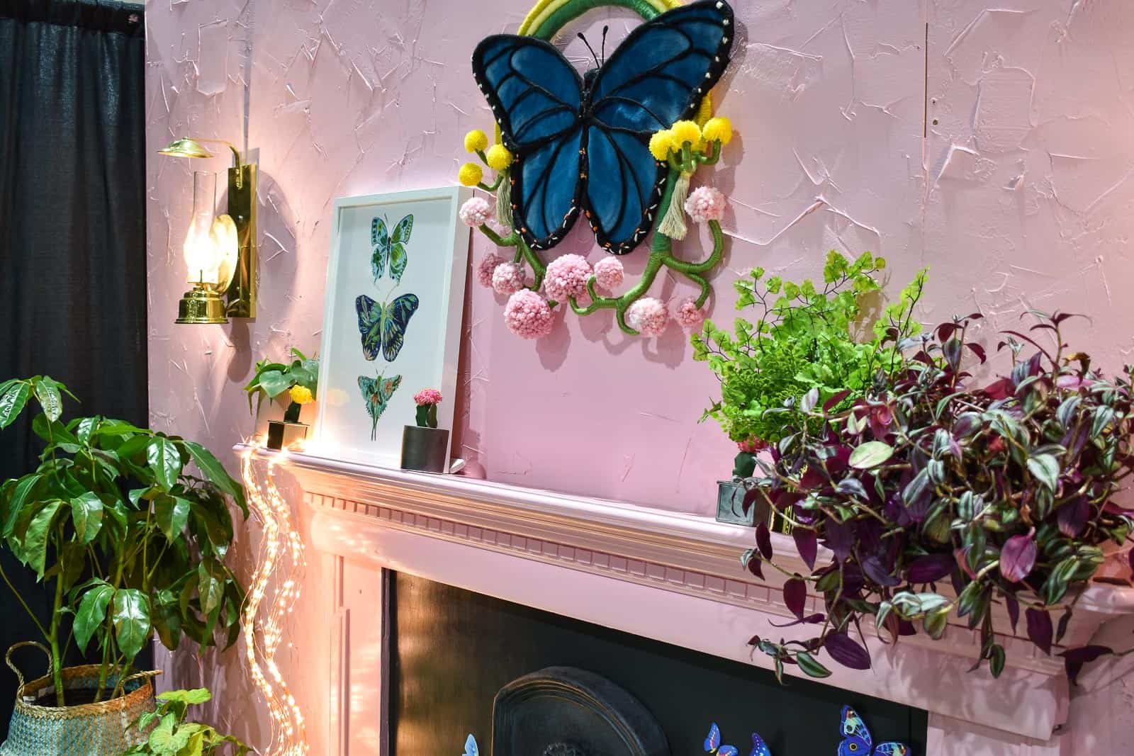 butterfly print in backyard space in philly home show