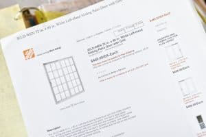section for product specs