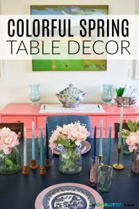 colorful spring table setting