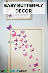 hanging butterflies in eleanor's room
