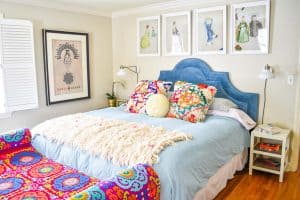 new headboard in master bedroom