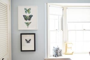butterfly artwork in Eleanor's room