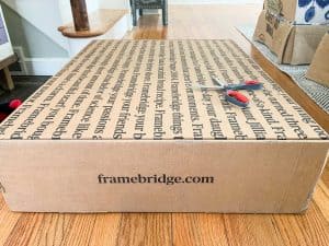 framebridge box with artwork