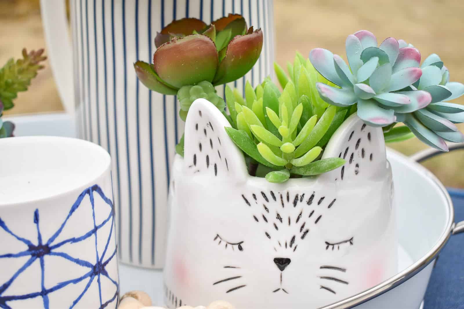 artificial succulent planters