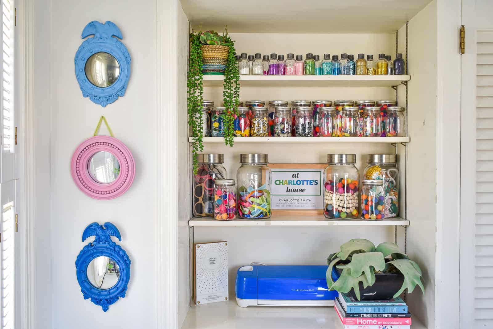 organized office and repainted mirrors